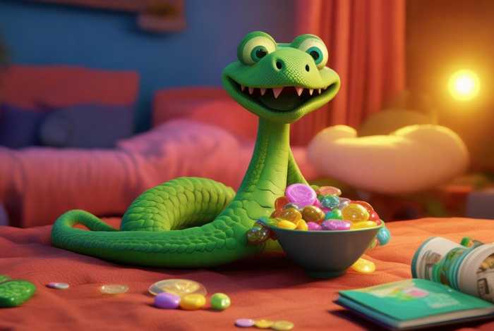 儿童睡前的故事贪吃的小蛇；幼儿故事贪吃的小蛇