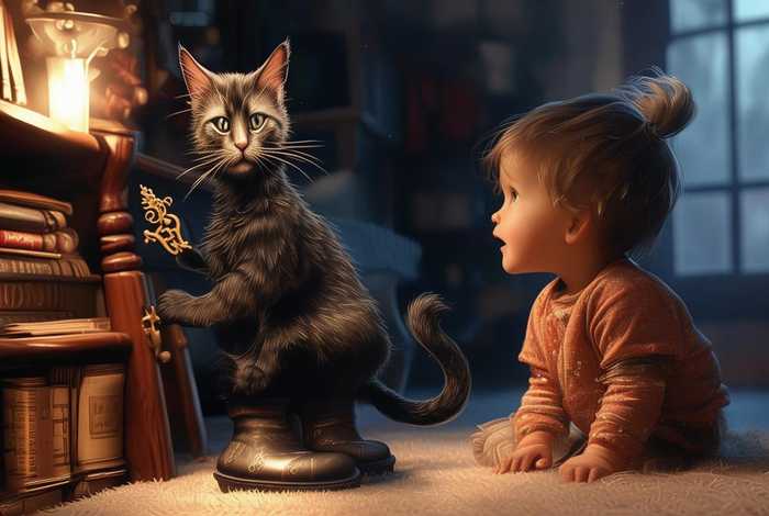 儿童睡前故事绘本《穿靴子的猫》（电子版绘本故事《穿靴子的猫》）