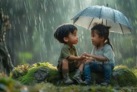 儿童双语故事患难见真情，患难见真情寓言故事