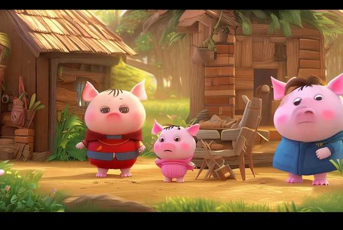 儿童英文绘本故事三只小猪（三只小猪英文绘本故事英文版简单）