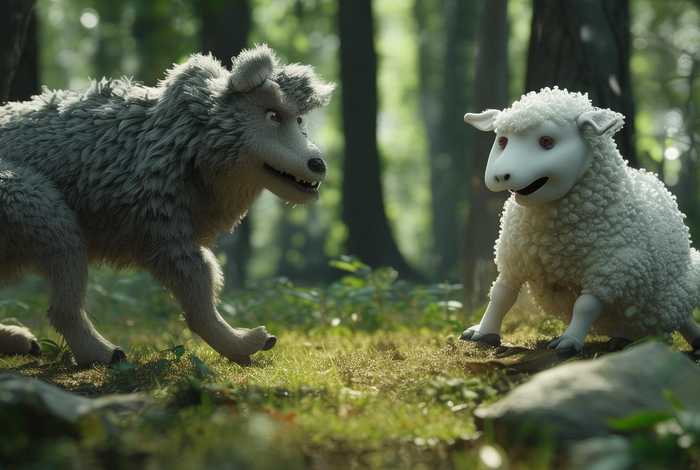儿童故事大灰狼和小羊、幼儿故事大灰狼和小羊