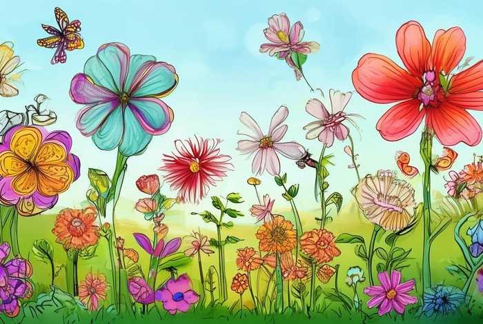 儿童花朵童话故事大全 儿童花朵画画大全简单漂亮图片