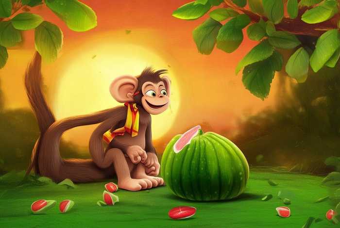 儿童睡前故事猴子吃西瓜;睡前小故事猴子吃西瓜 儿童睡前故事猴子吃西瓜;睡前小故事猴子吃西瓜