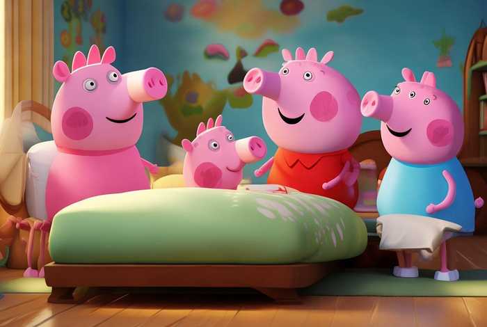 儿童睡前故事小猪佩奇一家人；小猪佩奇一家人的故事
