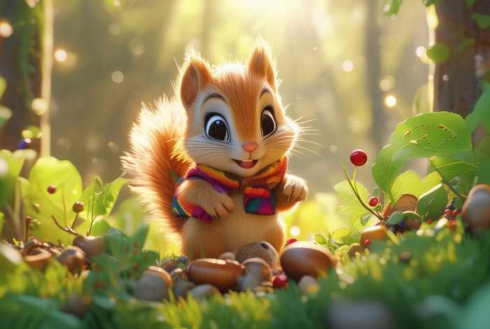 儿童动画小松鼠故事，小松鼠的故事