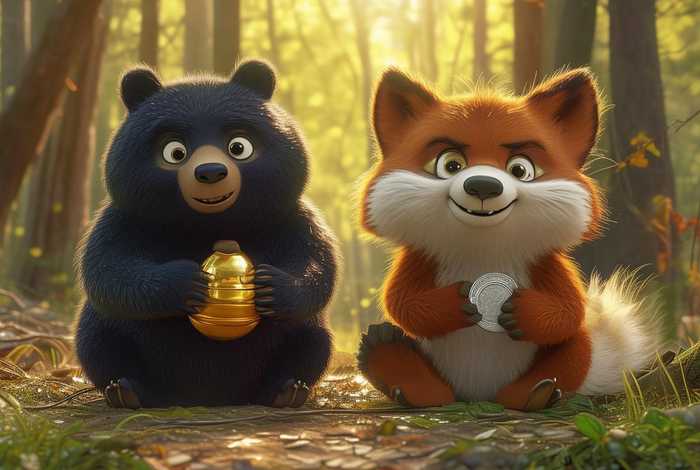 儿童故事《黑熊和狐狸》、黑熊和狐狸的故事告诉我们什么道理