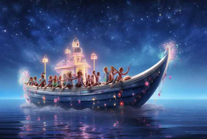 儿童故事大班月亮船，大班幼儿故事月亮船的图片