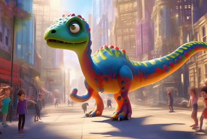 儿童故事大恐龙来到城市 - 大恐龙来到城市的故事