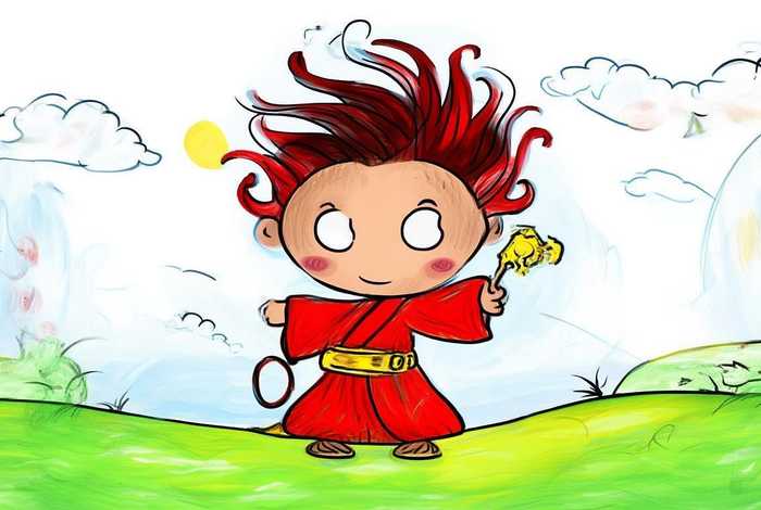 儿童画简笔画、孙悟空儿童画简笔画