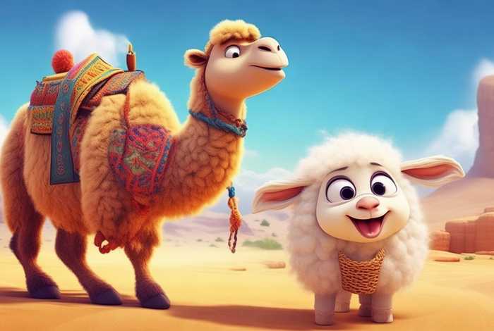 儿童故事骆驼和羊 绘本故事骆驼和羊