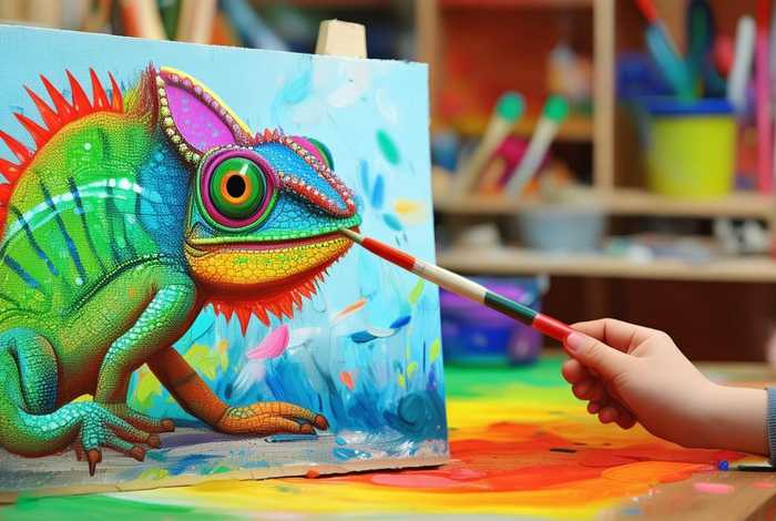 儿童变色龙颜色怎么涂,变色龙的颜色怎么涂 儿童变色龙颜色怎么涂,变色龙的颜色怎么涂
