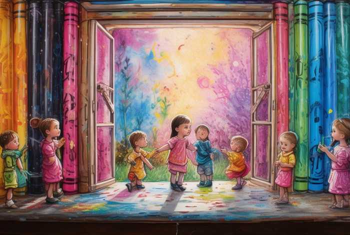 儿童睡前故事蜡笔的故事；蜡笔画的故事