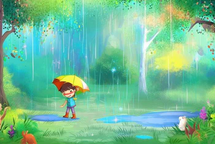 儿童故事下雨的童话，下雨的故事幼儿