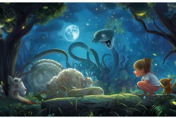 儿童睡前故事蛇吃羊的故事 - 蛇吃动物的故事视频