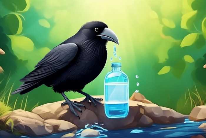 儿童绘本故事简短乌鸦喝水 - 幼儿绘本故事乌鸦喝水