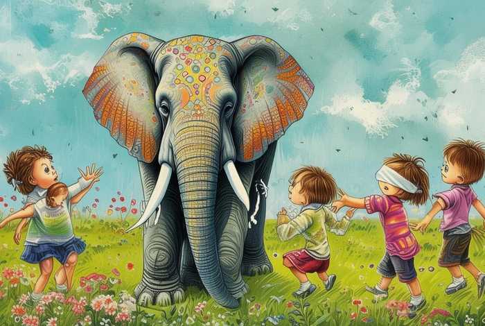 儿童故事盲人摸象 幼儿盲人摸象故事视频