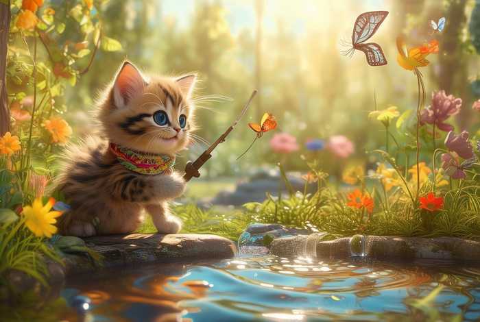 儿童故事小猫钓鱼;幼儿故事小猫钓鱼全文 儿童故事小猫钓鱼;幼儿故事小猫钓鱼全文