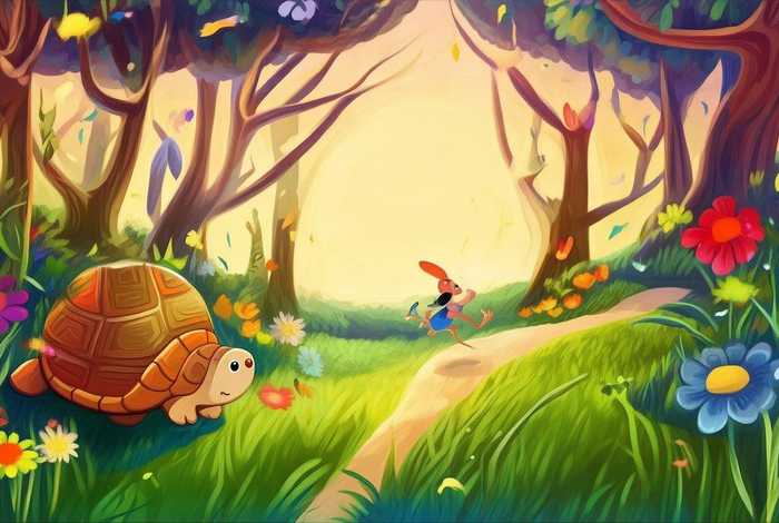 儿童故事睡前故事 龟兔赛跑，少儿故事大全 睡前故事龟兔赛跑