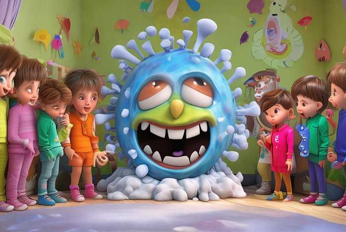 3-6岁儿童感冒故事，超级感冒幼儿故事视频