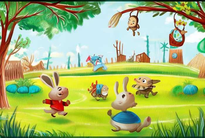 儿童故事运动会；幼儿故事动物运动会