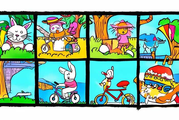 儿童简笔连环画小故事4格（简笔连环画4格小故事一年级）