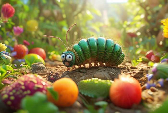 儿童故事饥饿的毛毛虫，饥饿的毛毛虫故事简介