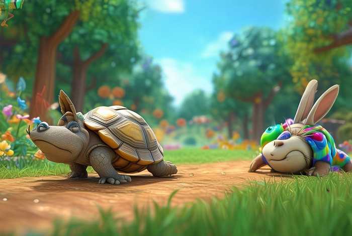 儿童故事龟兔赛跑故事完整版 - 少儿故事龟兔赛跑