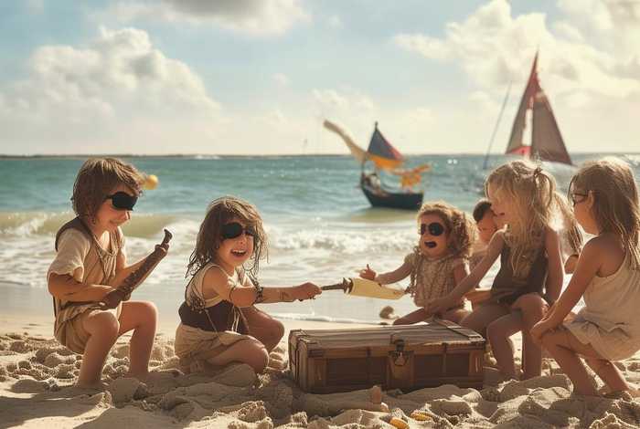 儿童故事海盗、幼儿故事海盗和小朋友 儿童故事海盗、幼儿故事海盗和小朋友