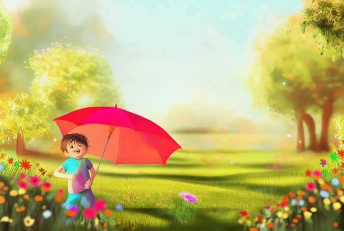 儿童故事男孩打伞(打伞小男孩的背景图片) 儿童故事男孩打伞(打伞小男孩的背景图片)