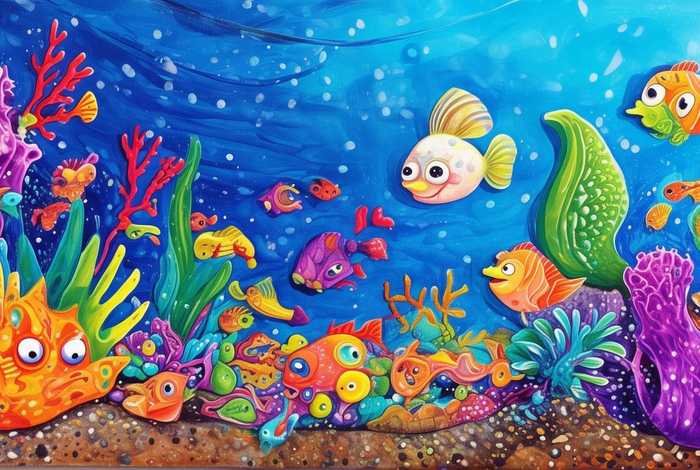 儿童海底简笔画，7一8岁儿童简笔画海底