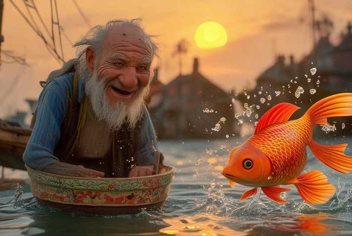 儿童故事金鱼和渔夫 - 渔夫和金鱼的故事儿歌