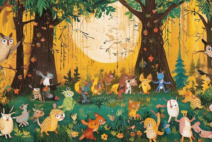 儿童故事之森林大聚会，森林大聚会故事绘本