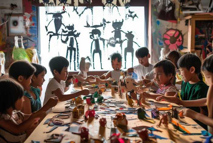 儿童皮影制作过程，儿童皮影制作过程图片