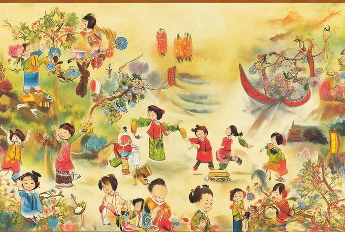 儿童年俗画大全，儿童年俗画大全作品