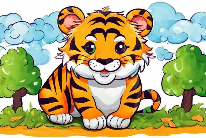 儿童虎年简笔画 儿童虎年简笔画图片大全