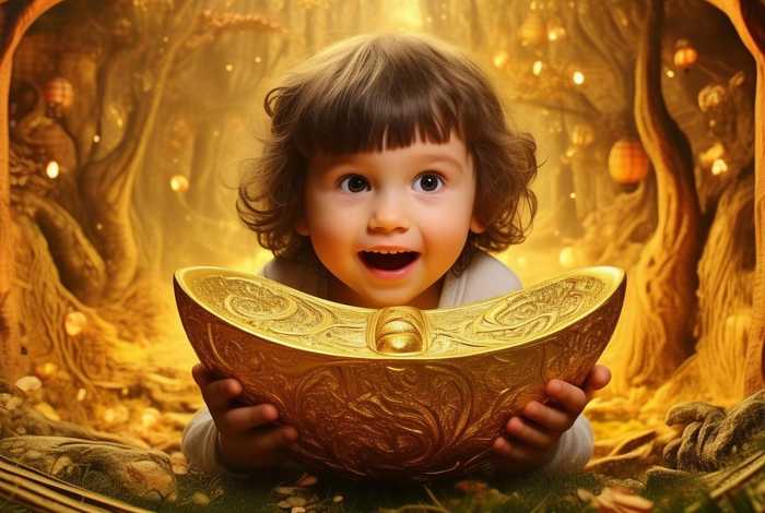 儿童故事金元宝（金元宝儿童画图片）