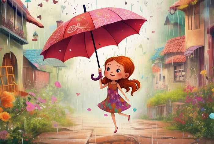 儿童故事书红雨伞全文，红雨伞绘本故事