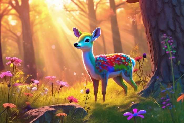 儿童故事七彩小鹿，七彩小鹿的故事