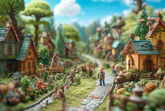 儿童故事小人国的故事 - 小人国的故事画画