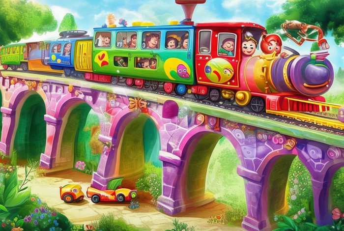 儿童故事火车过桥 - 儿童汽车过桥故事 儿童故事火车过桥 - 儿童汽车过桥故事