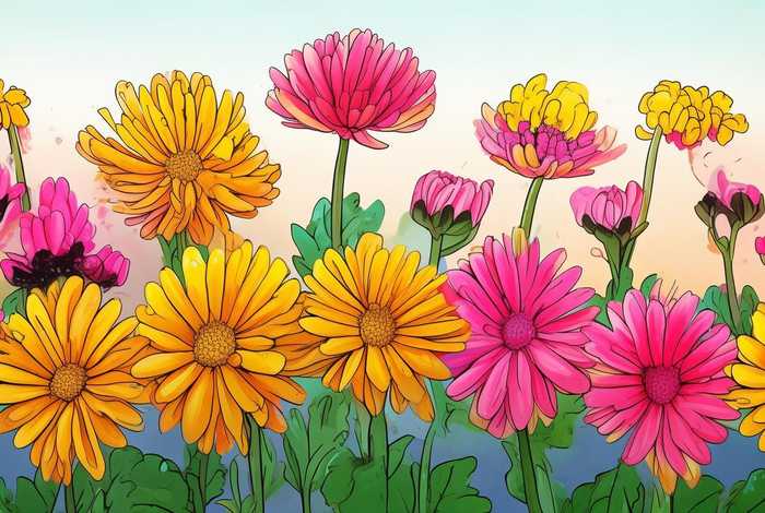 儿童菊花绘画作品 儿童菊花绘画作品图片 儿童菊花绘画作品 儿童菊花绘画作品图片