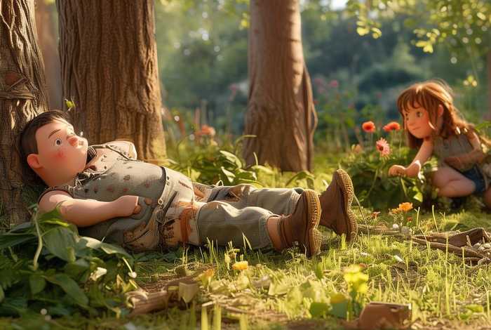 儿童故事懒惰的小孩、懒惰的小男孩和勤劳的小姑娘的故事 儿童故事懒惰的小孩、懒惰的小男孩和勤劳的小姑娘的故事