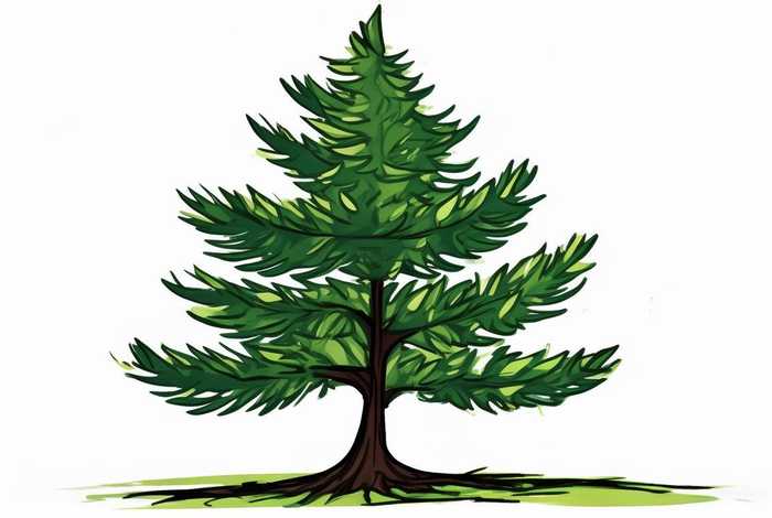 儿童手绘小青松；儿童手绘小青松怎么画