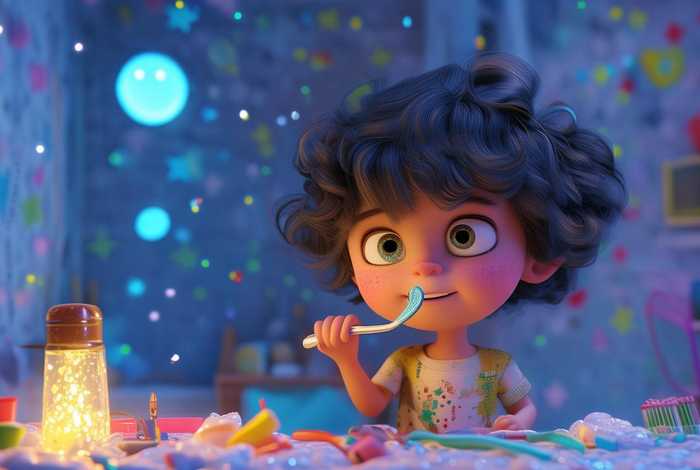 儿童睡前故事刷牙动画片；睡前故事幼儿故事大全刷牙