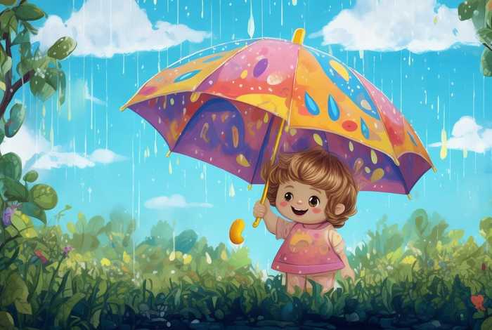 儿童故事《可爱的小雨伞》；幼儿故事可爱的雨伞