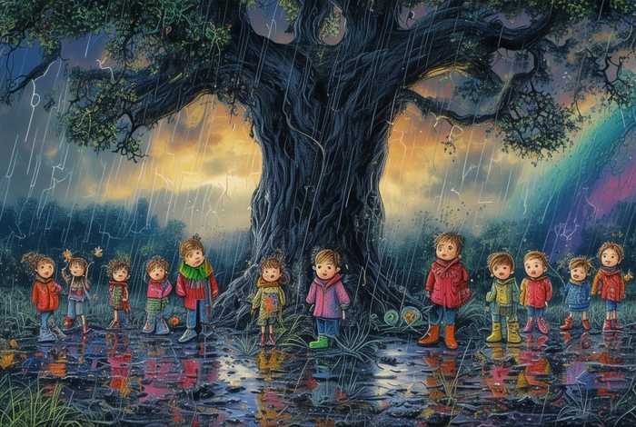 儿童有关雷暴的故事、关于雷雨天的幼儿故事