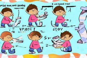 儿童学穿袜子步骤图 - 儿童学穿袜子步骤图片