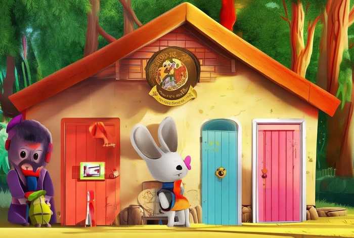 儿童故事兔子的三个门，语言兔子的门幼儿故事