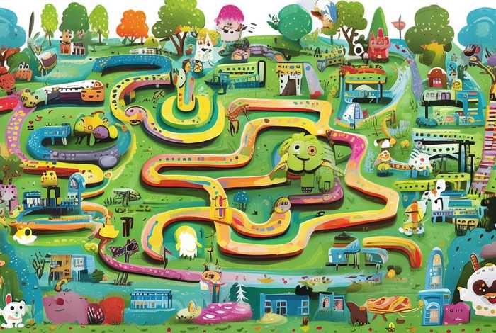 儿童漫画故事迷宫书,儿童迷宫插画 儿童漫画故事迷宫书,儿童迷宫插画