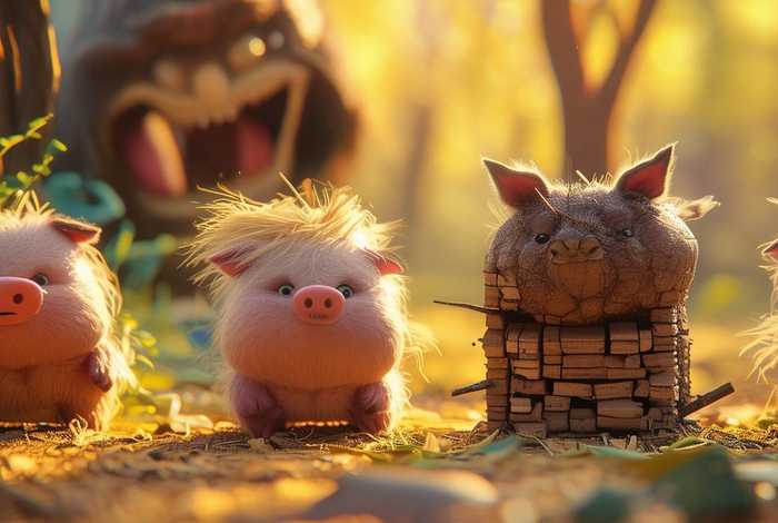 儿童故事三只小猪故事完整版 少儿故事三只小猪的故事